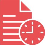 notepad and clock icon