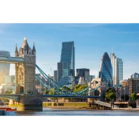 London Bridge with view across to the city